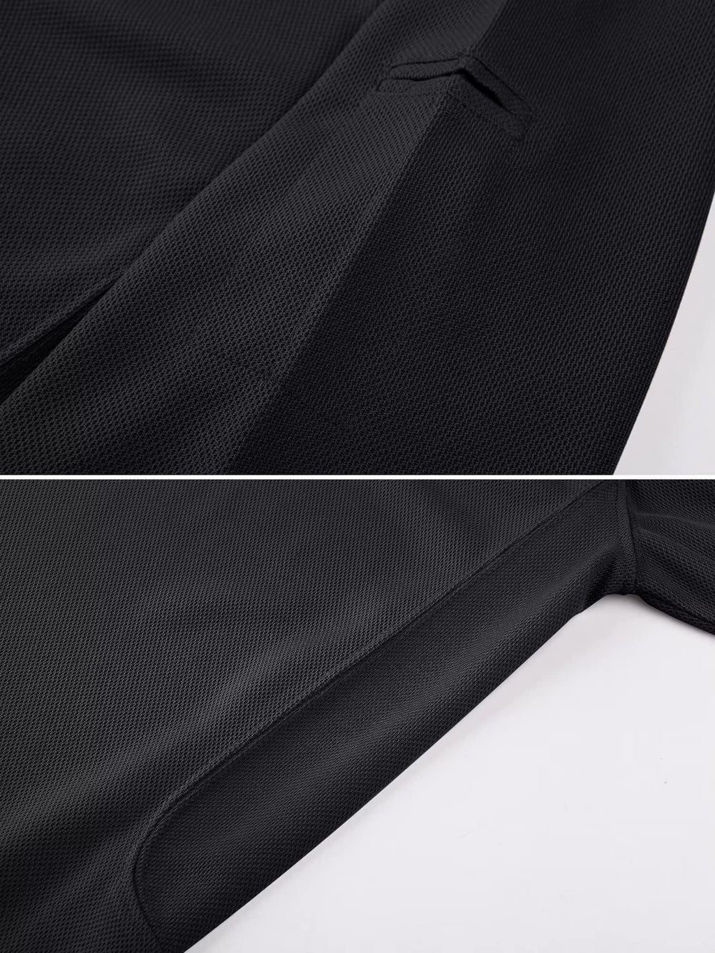 MAGCOMSEN Black Polo Shirts for Men Golf Shirts Pique Polo Shirts Short Sleeve Combat Shirt Tactical Shirt S