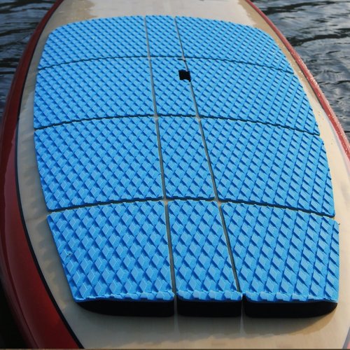 Abahub 12-Piece Surf SUP Deck Traction Pad - Premium EVA with Tail Kicker | 3M Adhesive for Paddleboards & Longboards - Black/Blue/Gray/Navy/Orange/White