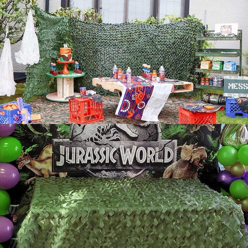 Camo Netting Camouflage Netting 20x20 10x20 10x10 Bulk Roll Burlap Camo Tarp Sunshade Net for Hunting Blind Dinosaur Birthday Jungle MilitaryTheme Party Decoration Camping Shooting