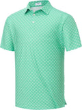 KYKU Men's Golf Polo Shirt - Short Sleeve Casual Athletic Top with 4-Way Stretch & Side Split Hem