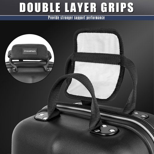 CHAMPKEY High Performance Hard Case Golf Travel Bag - 1680D Premium Oxford Fabric Golf Travel Cover with Oversized Travel Wheels (Grey), normal, G-TB-4.0