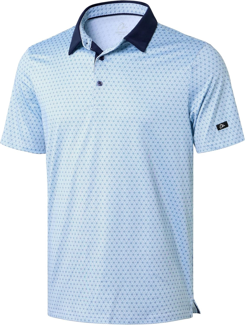 Obla Men's Golf Polo Shirt - Short Sleeve, Moisture-Wicking Performance in Casual Print
