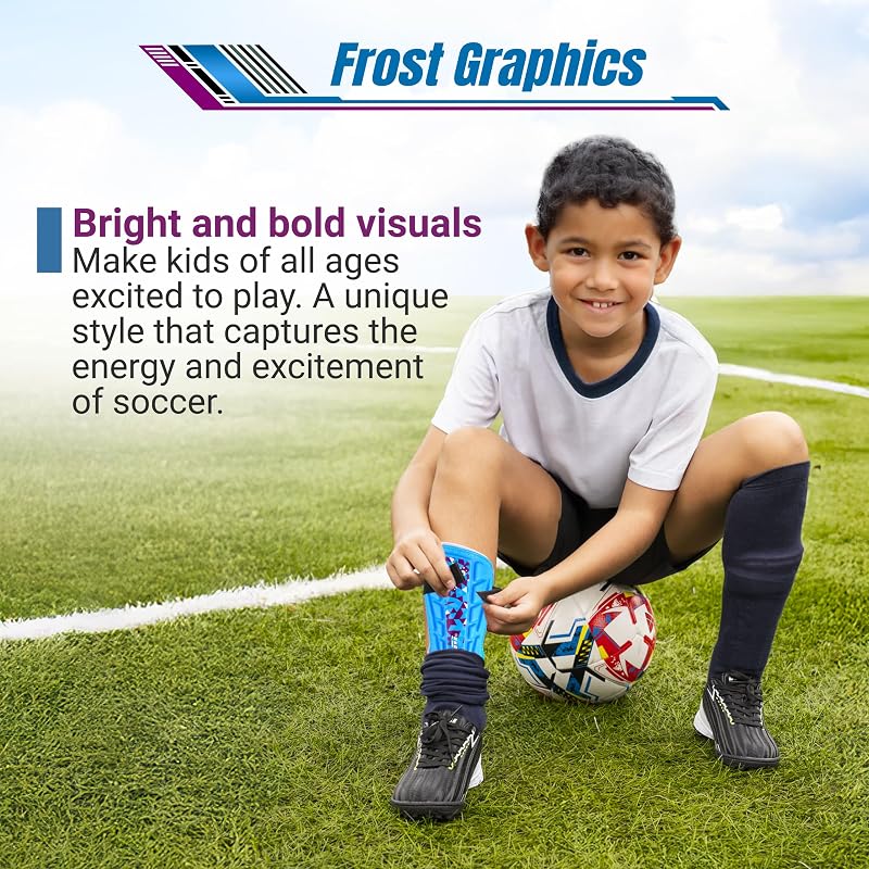 Vizari Shin Guards with Ankle Protection - Kids to Adults, Lightweight & Durable (Blue/Maroon, Small) - Secure Slide-On Soccer Shinguards