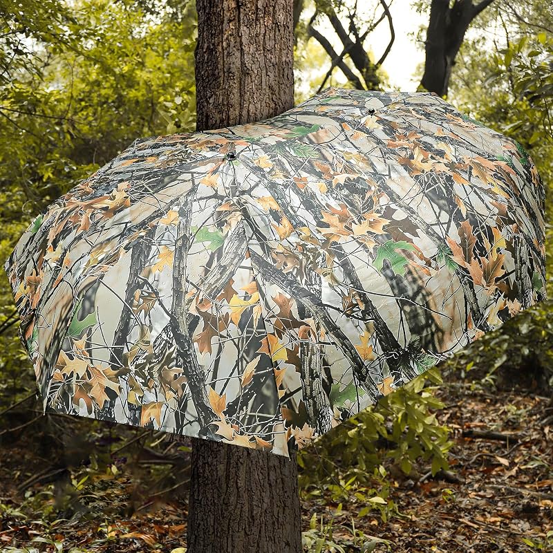 2-Person Tree Stand Umbrella with Heavy-Duty Rod – 60" Wide Weather-Resistant Hunting Cover