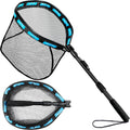 PLUSINNO Fishing Net - Foldable Telescopic Handle with Nylon Mesh for Bass & Trout Fishing | Ideal for Pond, Lake, River