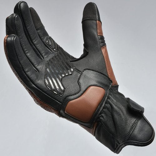 J.A.G. Motorcycle Gloves - Premium Leather Perforated Gloves with Knuckle Protection | Touchscreen Riding Gear for Men