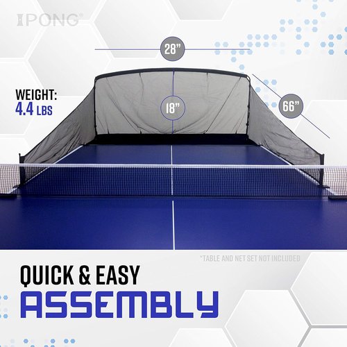 JOOLA iPong Carbon Fiber Table Tennis Ball Catch Net - Efficient Ball Collection for Training | Fits Most Tables