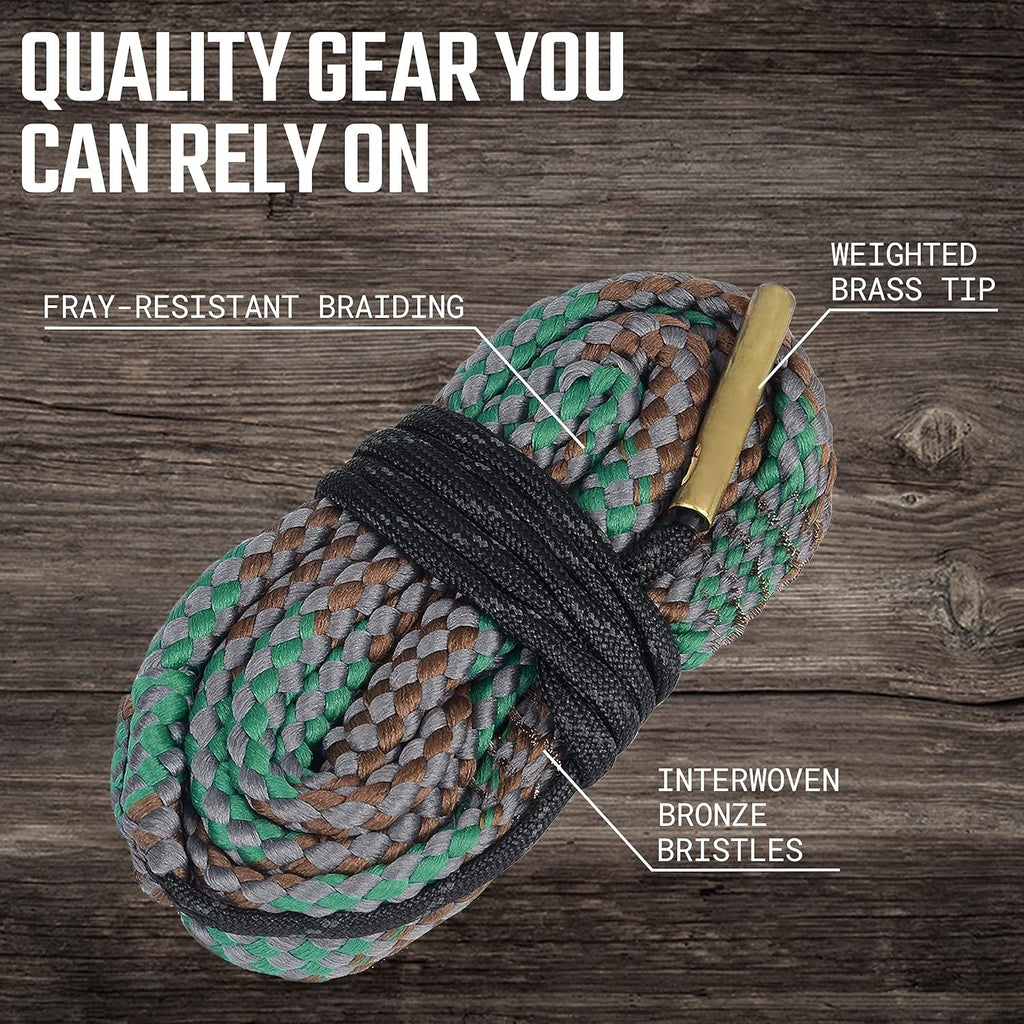 Ultimate Rifle Build Gun Snake - Compact Cleaner Rope for .223, 5.56mm, .22, 9mm, .380, 12 GA, .30, .308, .44 Cal