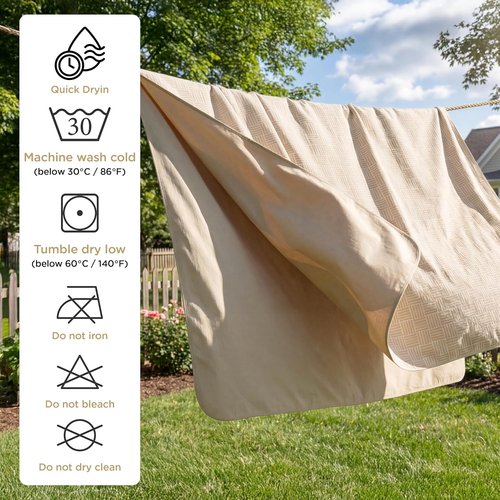 Bedsure Waterproof Dog Bed Cover - Washable Cozy Blanket for King Bed & Sofa, Sandy Tan, Cal King 82x120 IN