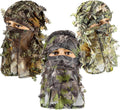 Sintege 3D Camo Turkey Hunting Face Mask - Full Coverage Ghillie Hat | 3-Piece Camouflage Set