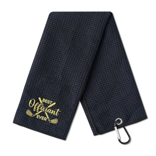 CybGene Officiant Gifts Golf Towel, Officiant Golf Gifts for Officiants, 40 x 60cm Microfiber Golf Towel for Golf Bags for Birthday, Christmas
