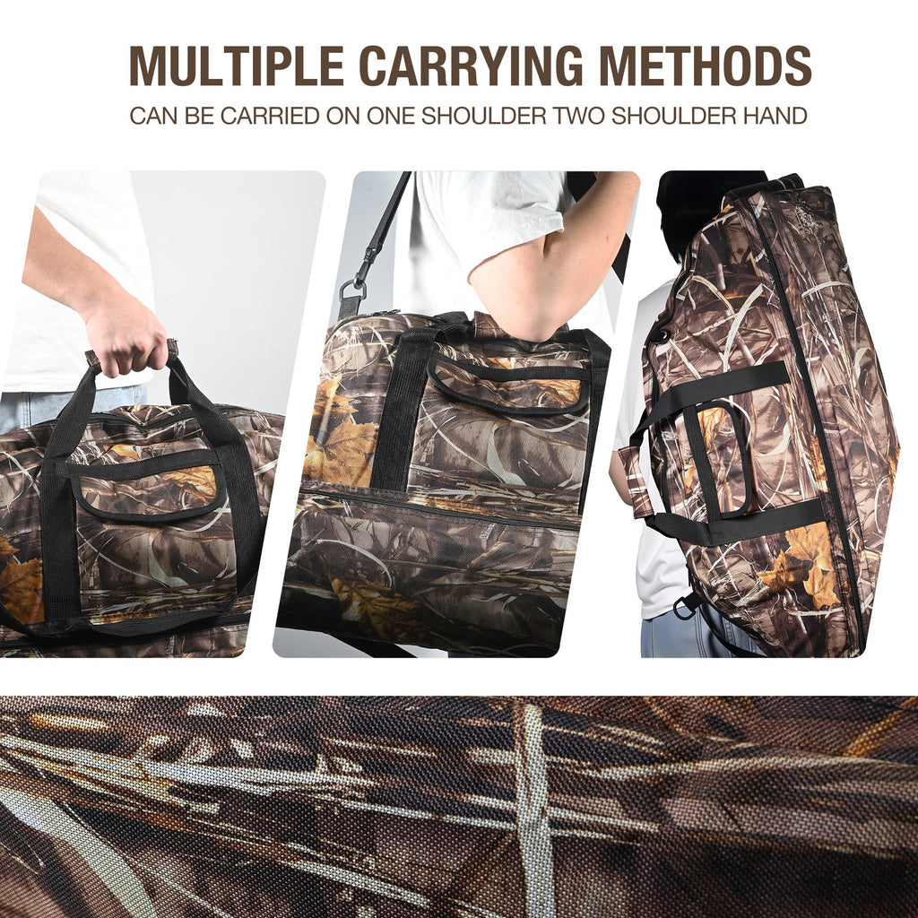 RQG Compound Bow Case, 37.5 inch Soft Bow Case for Compound Bow Bag Holder Lightweight with Multiple Pockets for Archery Hunting, Tip-to-Tip Length < 35.5in, Hand/Shoulder/Back Carry