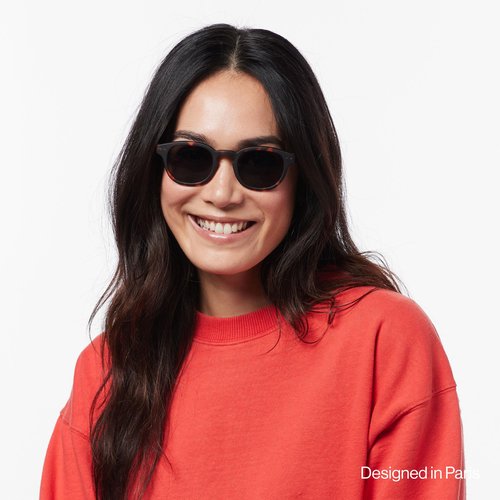 IZIPIZI SUN #C Sunglasses Men & Women – Pantos with Biobased Frame, Anti-Scratch Grey Lenses, 100% UV Category 3 Protection (Tortoise)