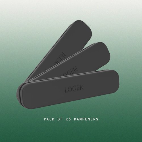 LOGEN Tennis Dampener – Stays on The Racket – 3-Pack Tennis Racket Dampener – Tennis Shock Absorber/Tennis Vibration Dampener – Elbow Pain Relief Tennis Dampener for Racket Vibration (Onyx)