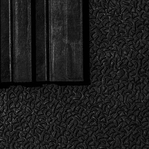 Heavy Duty Gym Flooring Mat - 3.5' x 6' x 3/4" Thick Rubber Mat - Solid Black - Ideal for Home Gyms, Commercial Fitness Centers, Workouts, and More