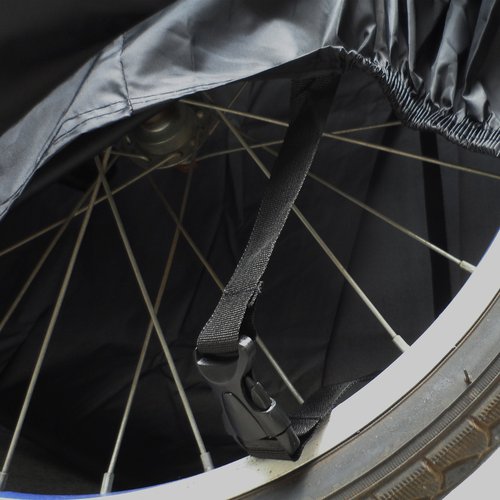 ATCG Bike Cover 190T Nylon Waterproof Bicycle Cover for Mountain Bike, Road Bike Outdoor Storage, L (Black)