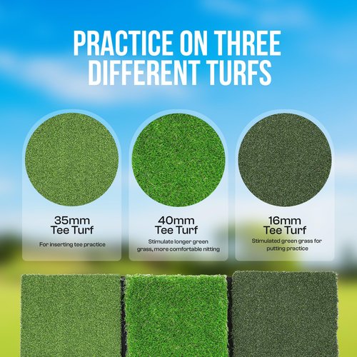 Premium Golf Hitting Mat for Indoor & Outdoor Practice – Professional Turf Golf Mat for Driving Range, Backyard & Home Use – Portable Golf Practice Mat with Realistic Grass Surface and Accessories