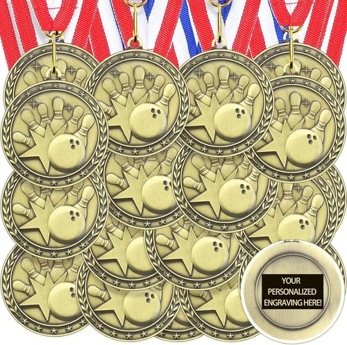 Gold Medals by [Brand Name] - 36 Pcs 2'' Sports Awards with Ribbons | Perfect for Volleyball, Football & More