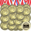 Gold Medals by [Brand Name] - 36 Pcs 2'' Sports Awards with Ribbons | Perfect for Volleyball, Football & More