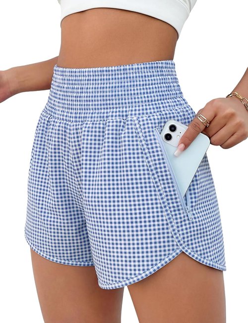BMJL Women's Athletic Shorts - High Waisted Running Shorts with Pocket | 2.5" Sporty Gym Workout