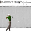 LAKNUAL Golf Practice Netting, 12X12ft Golf Hitting Hanging Kit, Sports Practice Barrier Net for Backyard and Garage, Indoor/Outdoor DIY Sports Netting for Baseball, Hockey, Soccer