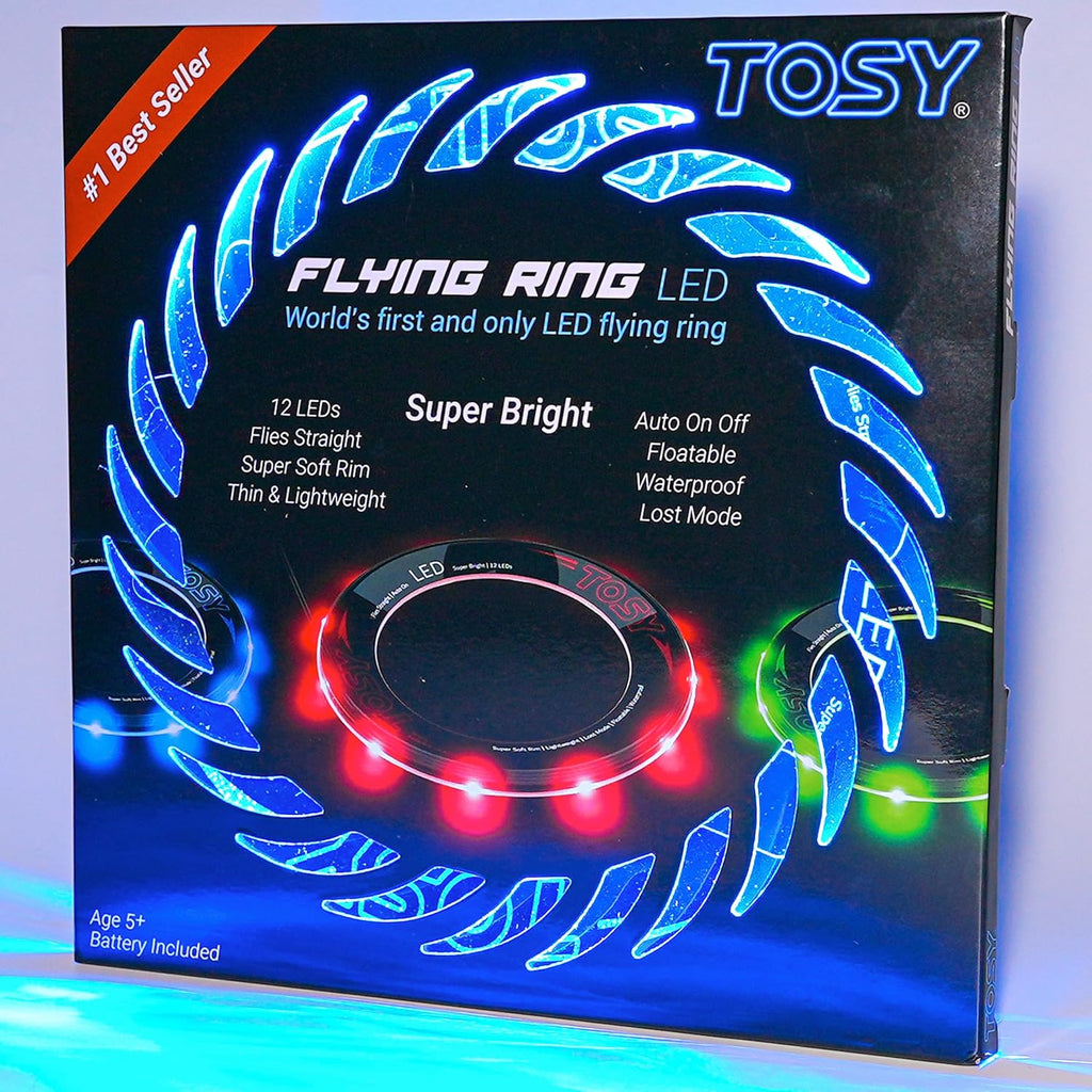 TOSY Flying Ring - Super Bright RGB Multicolor LED Toy | Waterproof & Safe for Kids, Teens, and Easter Gifts