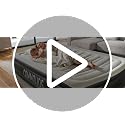 Beige Twin Air Mattress with Rechargeable Pump - 18-Inch Portable Inflatable Bed for Camping & Guest Use