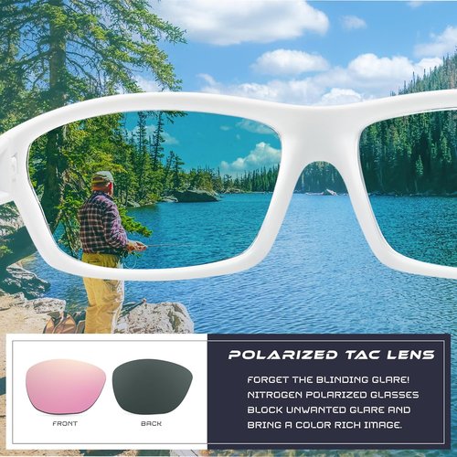 Nitrogen Polarized Wrap Around Sport Sunglasses for Men Women UV400 Driving Fishing Running Sun Glasses
