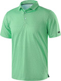 Obla Men's Golf Polo Shirt - Moisture-Wicking Short Sleeve Performance Top | Casual Print Design