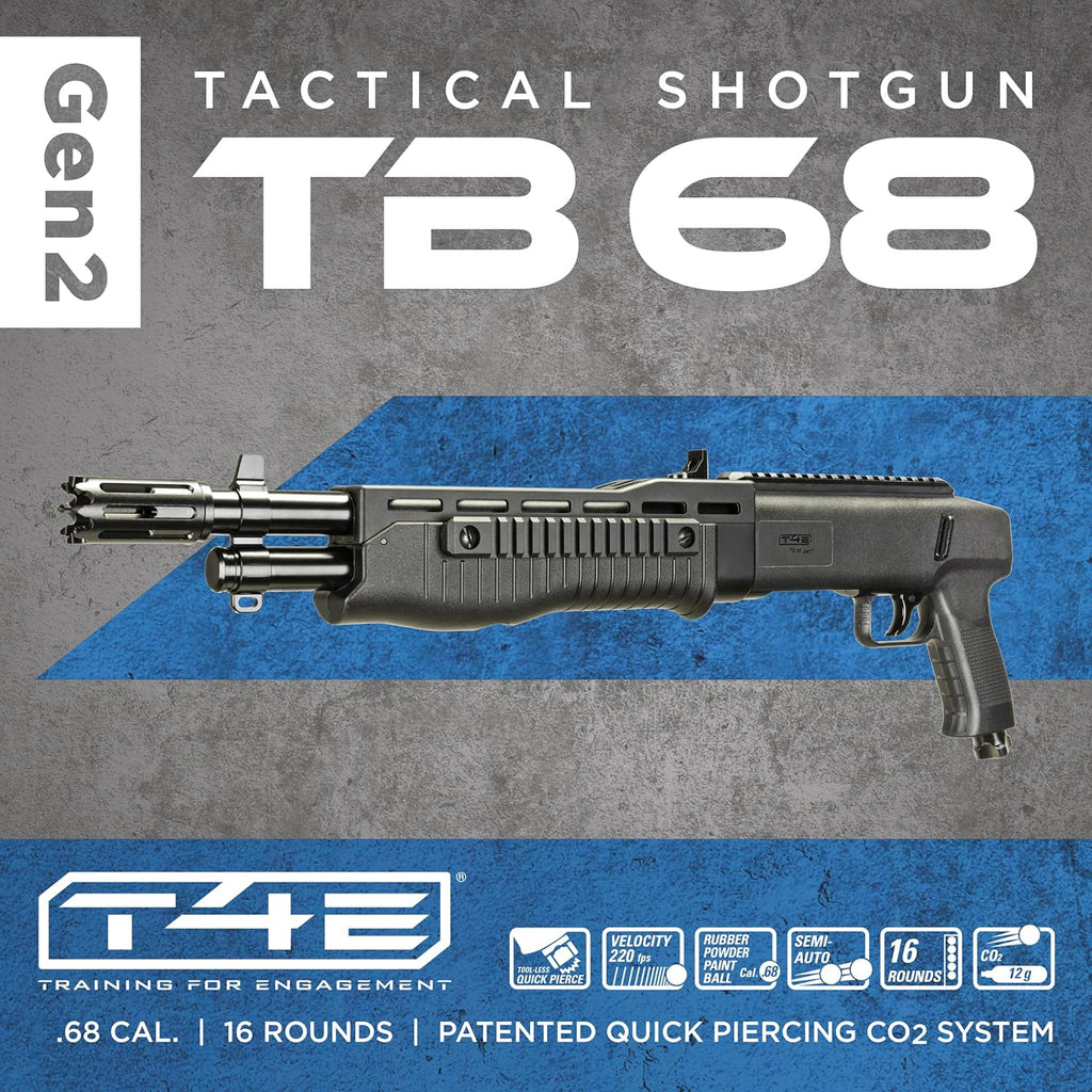 TB68 .68 Caliber Shotgun Paintball Gun Marker by T4E - High-Performance & Durable Design