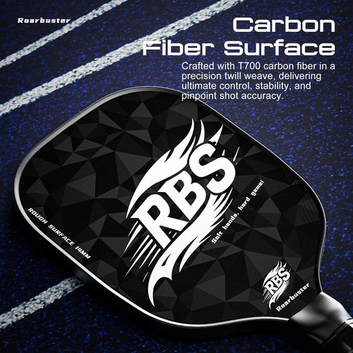 Professional Pickleball Paddle,Thermoformed T700 Carbon Fiber Pickleball Paddles with Enhanced Spin Surface, Expanded Sweet Spot