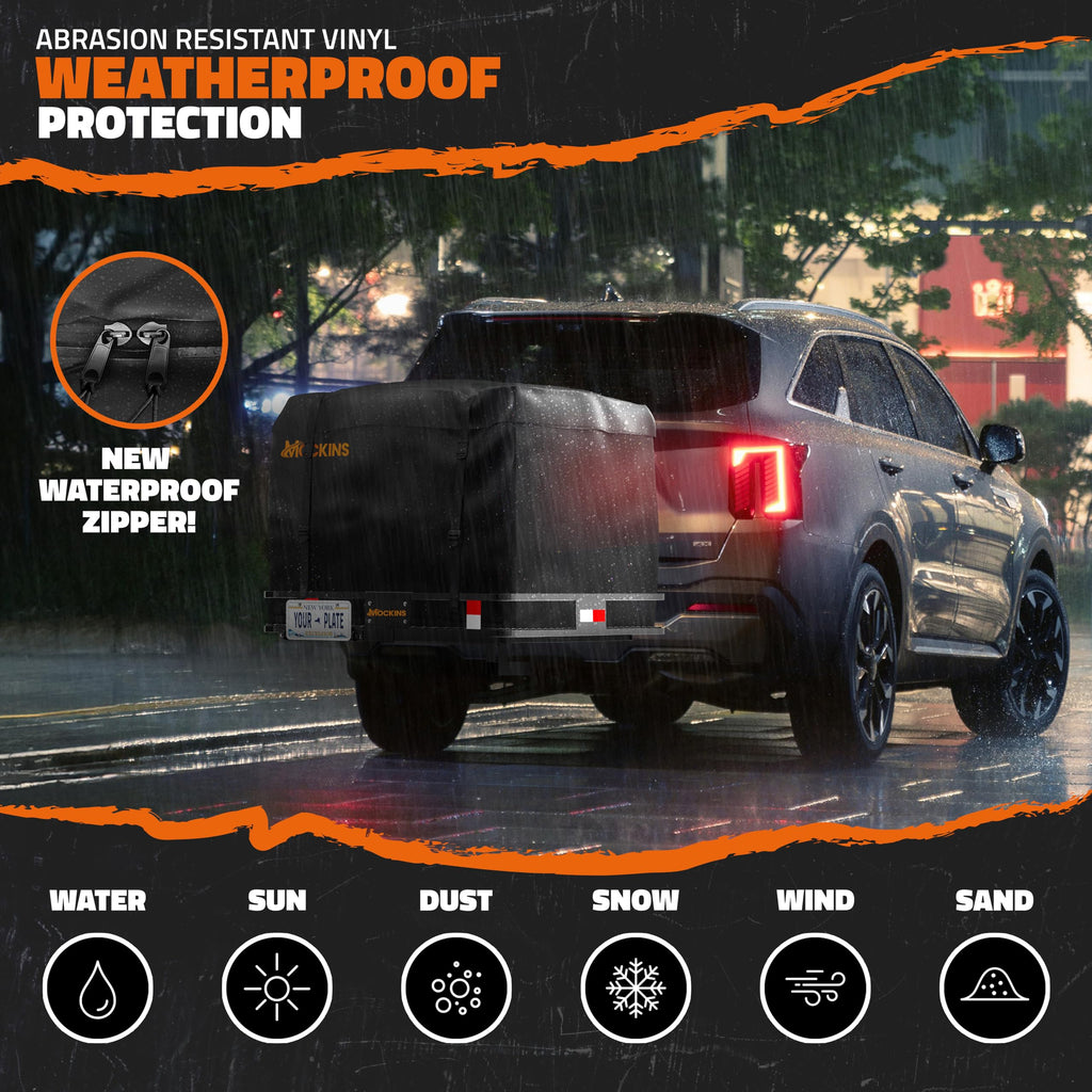 Mockins 30 CuFt Square Weatherproof Trailer Hitch Cargo Carrier Bag