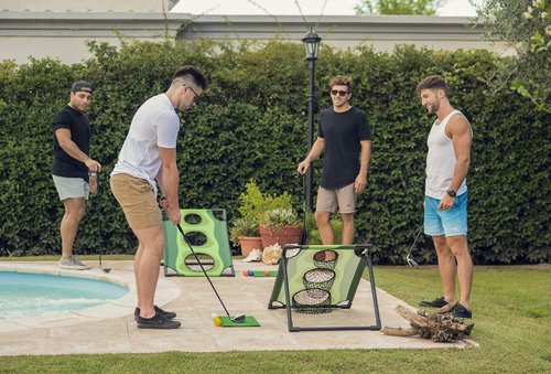 Par 1 Backyard Golf Cornhole Game, Golf Gifts for Men, Golf Accessories for Men, Golf Chipping Game, Golf Equipment, Golf Games for Adults Indoor, Golf Stuff, Golf Training Equipment, Golf Gift
