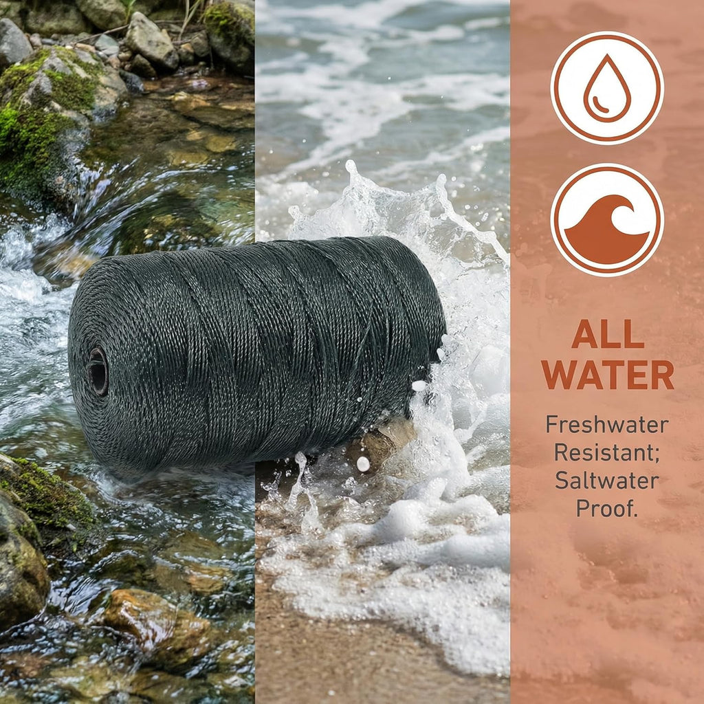Skiennix Fishing Net Repair Line - Durable Braided Nylon Twine for Multi-Use | 1 Roll