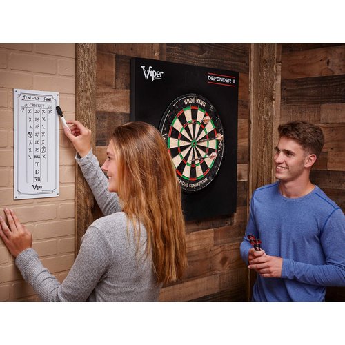 Viper by GLD Products Dry Erase Scoreboard, Cricket and 01 Dart Games, White, 15.375" H x 7.875" W, Small (41-0310)