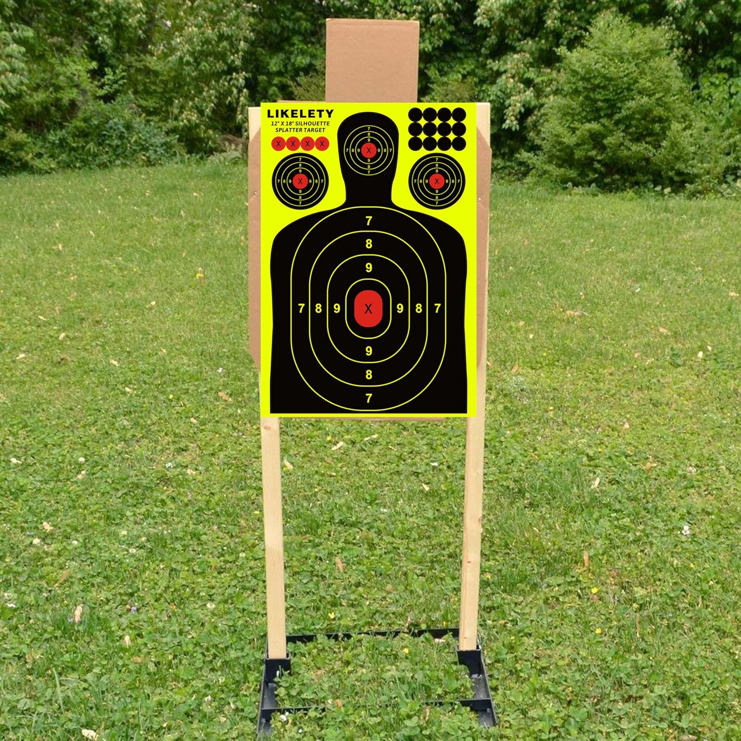 Silhouette Splatter Targets - Adhesive Shooting Target Stickers for Indoor/Outdoor Practice | 12x18 Inch, 10/25/50 Pack