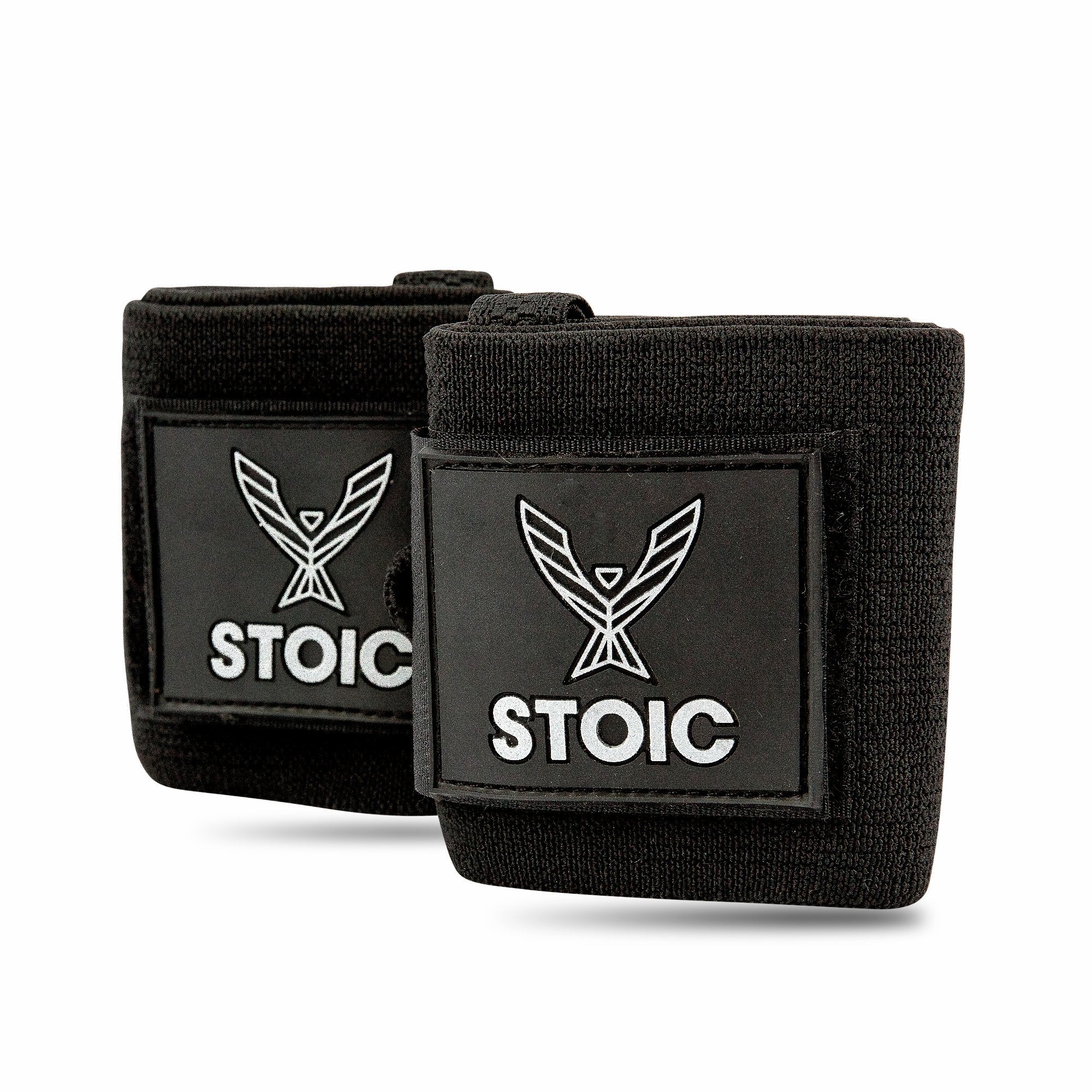 Wrist Wraps weightlifting, powerlifting, cross training, bodybuilding with thumb loop. Professional grade for gym workout, men and women weight lifting and strength training by Stoic - Black 36 Inch