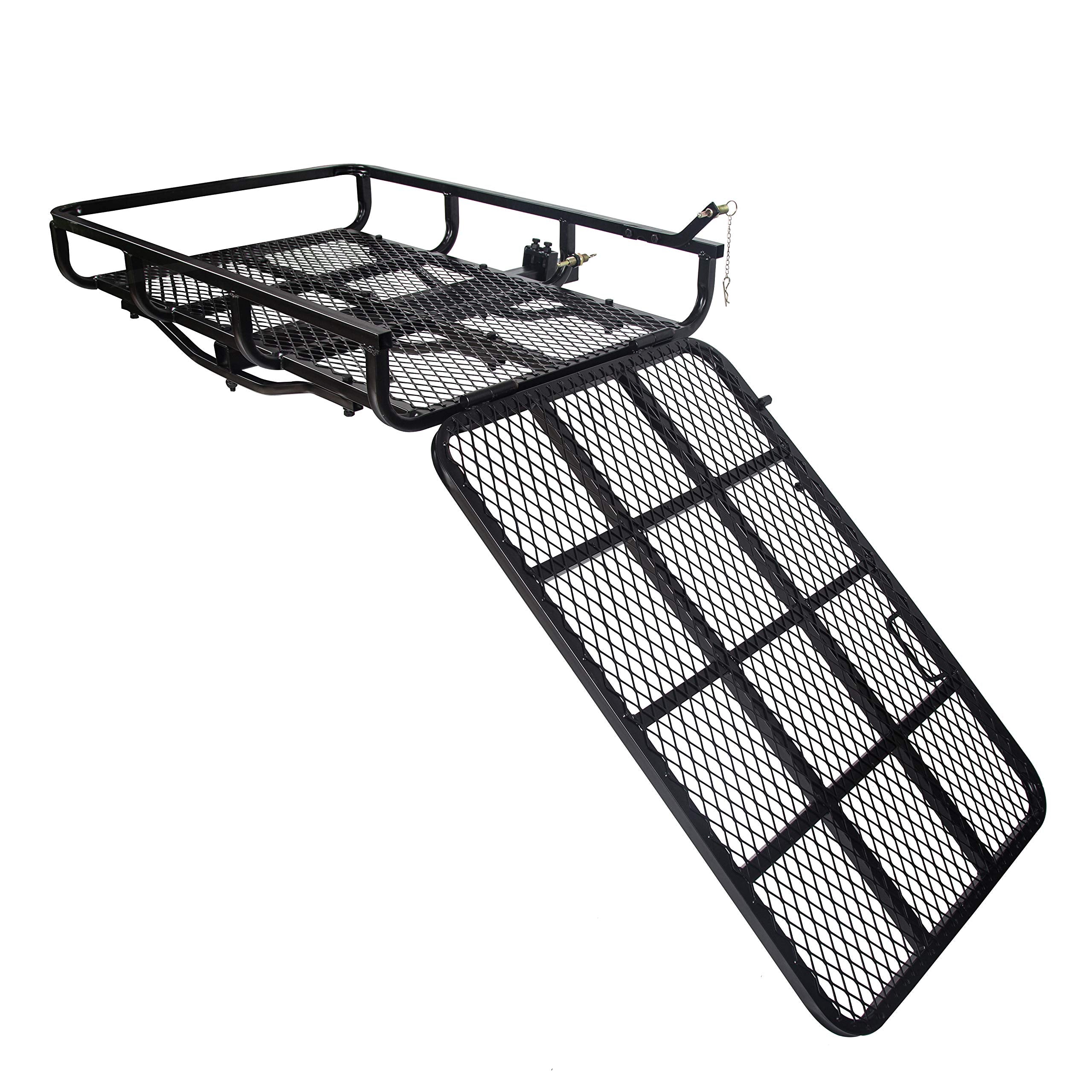 ECOTRIC Hitch Mount Wheelchair Carrier Electric Wheelchair Cargo Mobility Scooter with Hitch & Loading Ramp, 73lbs Weight, 500lbs Capacity