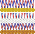 36 Pieces Kids Gold Silver Bronze Award Medals, Childrens Plastic Medals Winner Gold Silver Bronze Award Medals for Kids Gift, Games Competitions, Party Favors and Decorations