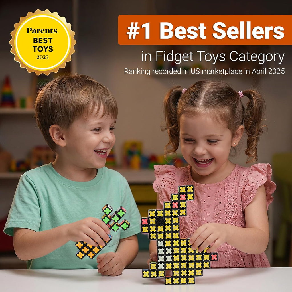 TOSY Magnet Cube 4x4 - 70 Blocks with 560 Magnets | Creative Building & Fidget Toy for Kids