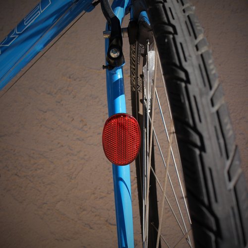 Life Mounts Bike Reflectors - Pack of 2, Red - 360-Degree Clamp-On Seat Post Reflector - Universal Mount for Bike Seats & Frames