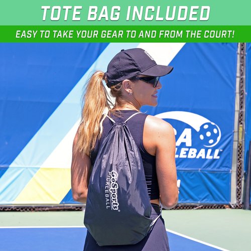 GoSports Pickleball Set with 4 Paddles, 4 Regulation Pickleballs and Carry Case - Classic