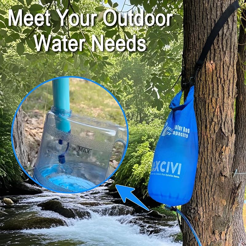 8L Gravity Water Bag for Membrane Solutions Straw Water Filter System