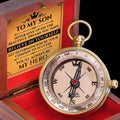 MYSTICKRAFT to My Son Engraved Pocket Compass | 2025 College Graduation Gifts for Him | Gift for Son | High School Graduation Compass | Promotion Gift