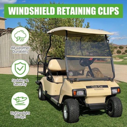 10L0L Golf Cart Windshield Retaining Clips Kit Compatible with Club Car DS (2000.5-up) Replacement Parts 103677101, 102005901, 102163001