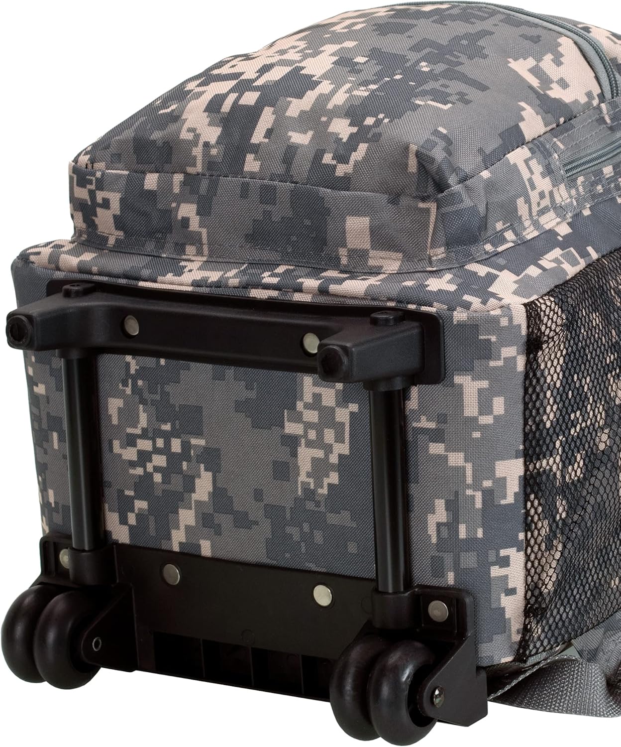 Rockland Double Handle Rolling Backpack - Acu Camo Design | 17-Inch Size for Easy Travel