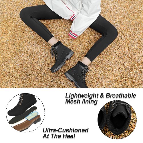 sofysofy Women Work Boots - Waterproof Hiking Outdoor Lightweight Construction Comfortable
