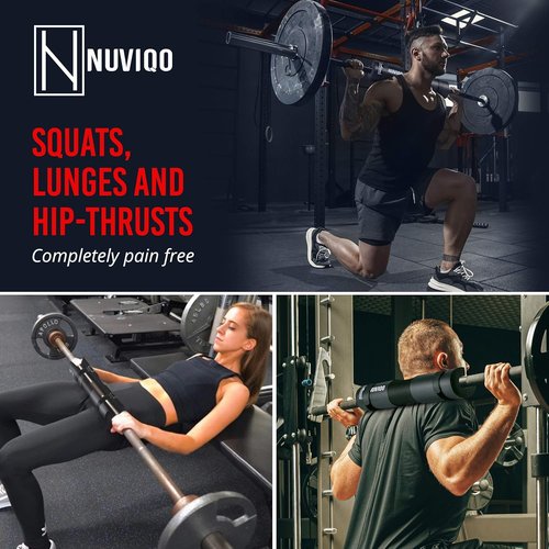 Barbell Pad - Squat & Hip Thrust Cushion for Standard/Olympic Bars | Comfort for Neck & Shoulders