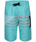 Hurley Kids Aurora Green/Slash Mini Vacay Stripe Pull-On Swim Trunk - Little & Big Kid