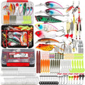 Fishing Tackle Box Set - All-in-One Lure Kit for Freshwater & Saltwater Fishing | Crankbaits, Spinnerbaits, Jigs & More
